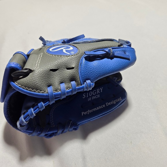 Rawlings Other - Rawlings S10GRY 10" Youth Baseball Glove Blue Grey Basket Web Right Hand Throw